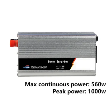 Модифицированный синусоидальный инвертор мощностью 560 Вт от 12 В 24 В до 110 В 220 В, встроенный инвертор, солнечный инвертор, встроенный преобразователь мощности