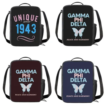 Модная детская сумка для ланча Gamma Phi Delta Design, переносная термоизолированная коробка для ланча, многоразовая сумка для пикника для детей и девочек 2023 года выпуска