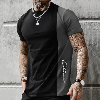 Модная мужская футболка с 3D принтом, Летняя Короткая одежда Больших размеров, Топ в стиле Харадзюку, Новая Повседневная мужская футболка, Уличная одежда