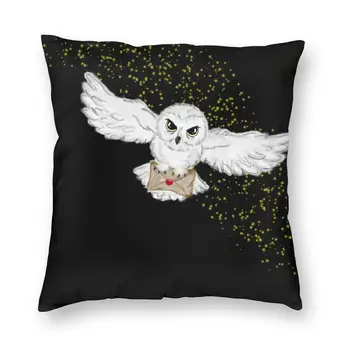 Модная сумка-тоут с изображением совы, квадратная наволочка для подушки, домашний декор, 3D двусторонний принт, Волшебный чехол для дивана с принтом Ведьмы