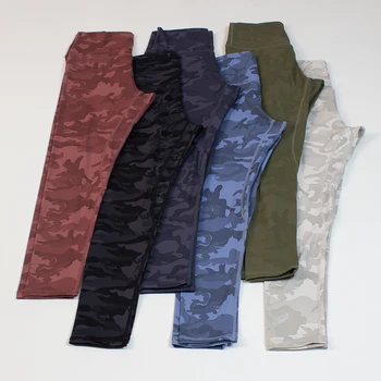 Модные леггинсы с высокой талией Lulu Align в камуфляжном стиле, штаны для фитнеса на открытом воздухе, 9 очков, одежда для йоги для тренировок