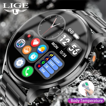 Модные смарт-часы с определением температуры тела, мужские Bluetooth-звонки, водонепроницаемые спортивные Смарт-часы для фитнеса на заказ