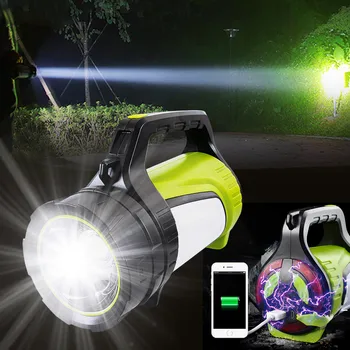 Мощные перезаряжаемые светодиодные фонари, походный фонарь с боковой подсветкой Cob, легкое наружное освещение, материал ABS