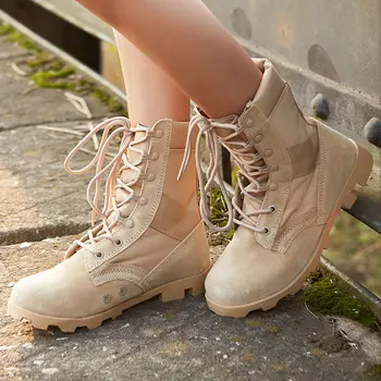 Мужские ботинки для пустыни, классические дышащие армейские ботинки, уличные альпинистские ботинки, тактические армейские ботинки с высоким берцем, кроссовки унисекс
