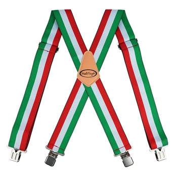 Мужские Подтяжки MELOTOUGH Clip Сверхмощные Подтяжки для мужчин Больших и Высоких, Рабочие подтяжки, Эластичные Подтяжки для брюк, Мексиканский Флаг