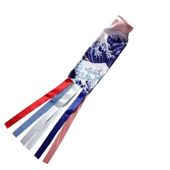 Мультяшный Красочный Ветряной серпантин, декор для наружного двора, Колокольчики в японском стиле, Подвесные украшения, Ветряной носок, флаг Карпа.