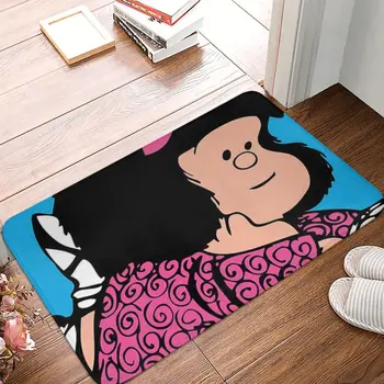 Мультяшный нескользящий коврик Mafalda, книжка для ванной, кухонный коврик, уличный ковер, современный декор в помещении