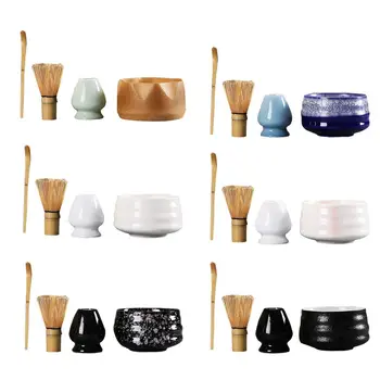 Набор венчиков в японском стиле, керамический держатель для венчика, бамбуковый подарок для чая