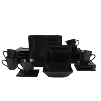 Набор керамической посуды Nova Square из 30 предметов - матово-черный