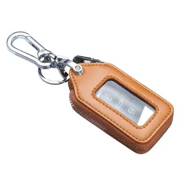 Набор ключей для мужчин и женщин, автомобильный брелок, универсальная подвеска для ключей, мини-ключ, кожаный чехол, простой защитный чехол для подвешивания на талии