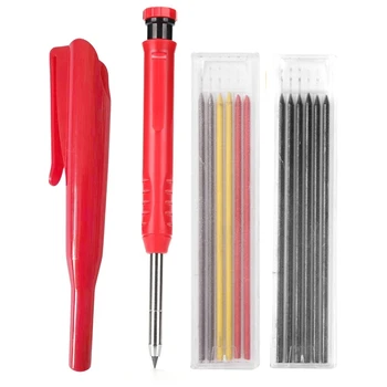 Набор плотницких карандашей для деревообработки, 3 цвета, Сменный Плотницкий маркировочный чертик, Строительный Плотницкий Маркировочный чертик