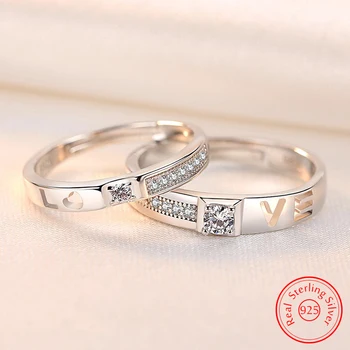 Настоящие мужские ювелирные изделия высокого качества из стерлингового серебра 925 пробы, Новое кольцо с кристаллами и цирконием для влюбленной пары, женское кольцо XY0399