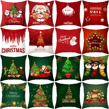 Настраиваемое украшение для Рождественской вечеринки, Наволочка с рисунком Санта-Клауса, Лося, Снеговика, наволочка для дивана, наволочка для автомобиля