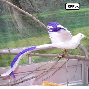 новая имитация крыльев птица Феникс модель из пены и меха длиннохвостая птица подарок около 30x50 см xf0347