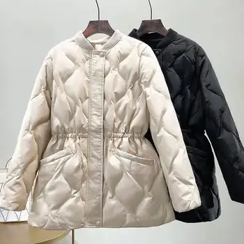 Новая хлопковая куртка на зиму, легкая хлопковая куртка, топ средней длины с тонкой талией