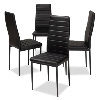 Обеденный стул Armand из искусственной кожи с высокой спинкой - комплект из 4 штук