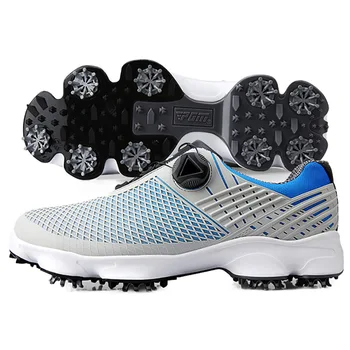 Обувь для гольфа PGM, мужская удобная ручка, мужская обувь для гольфа с пряжкой, водонепроницаемые кроссовки, нескользящие гвозди XZ106
