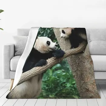Одеяло с изображением панды Фу Бао Фубао, супер теплые фланелевые флисовые пледы для роскошного постельного белья и декора комнаты