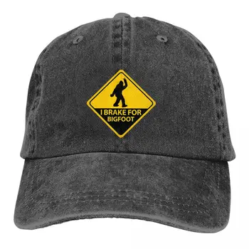 Однотонные папины шляпы I Brake For Bumper Женская шляпа с солнцезащитным козырьком Бейсболки Bigfoot Sasquatch Кепка с козырьком