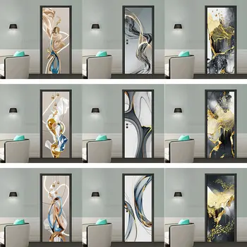 Оказание тип двери наклейка Виниловая ПВХ водонепроницаемый самоклеющиеся украшения Спальня Гостиная двери лифта наклейка