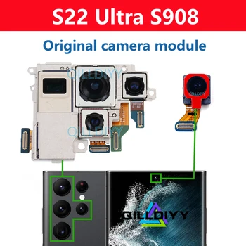 Оригинальный Модуль Задней Фронтальной Основной Камеры Samsung Galaxy S22 Ultra 5G S908 S908B S908U S22ultra Selfie Back Camera Гибкий Кабель