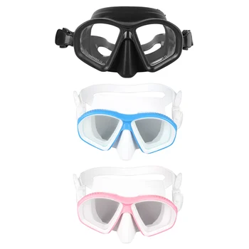 Очки для дайвинга С регулируемым рассеянным давлением в глазах, Прочная герметизация стеклянных линз высокой четкости, детские плавательные очки для подводного плавания