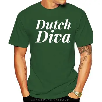 Персонализированная забавная футболка Dutch Diva из 100% хлопка, классические однотонные мужские футболки с комиксами 2021 года размера оверсайз S-5xl