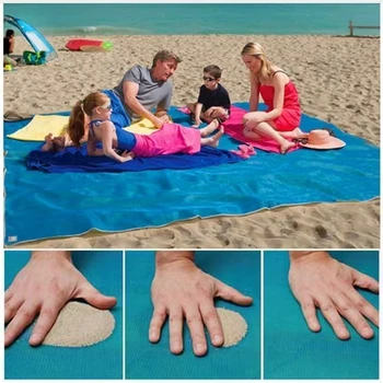 Пескостойкое одеяло /Утолщенный складной коврик для пола / Пляжный коврик с утечкой песка для путешествий на открытом воздухе, кемпинга / Коврик для пикника