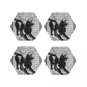 Пещера Канем - Берегись собаки - Подставка с латинской мозаикой в Помпеях, Термостойкий коврик, салфетки для обеденного стола, Кухонный коврик, кофейный коврик