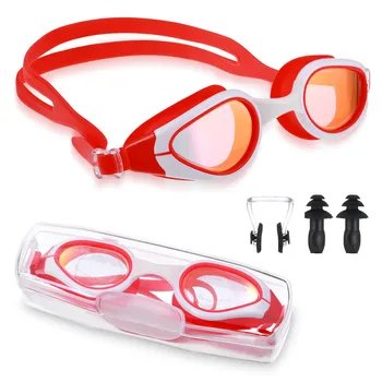 Плавательные очки Силиконовые для обучения плаванию взрослых с защитой от запотевания