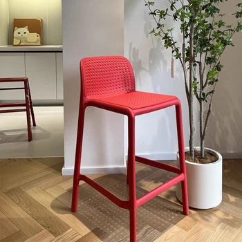 Пластиковые барные стулья для гостиной, Кухонная стойка на открытом воздухе, современные барные стулья, мебель для ресторана Nordic Barkrukken SR50BC
