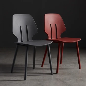 Пластиковый обеденный стул в Скандинавской Европе, современный минималистичный стул со спинкой, стул для отдыха, Дизайнерский Ресторанный набор по индивидуальному заказу