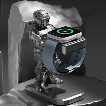 Подставка для зарядного устройства Apple Watch Steel Warrior, кронштейн для зарядки Iwatch 7 8, Подставка для зарядки часов, аксессуары для мужчин, идеи подарков