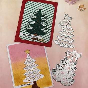Поздравительная открытка, украшающая Рождественскую елку, Штампы для резки металла, Трафареты для скрапбукинга, Фотоальбом, декоративное тиснение, сделай сам