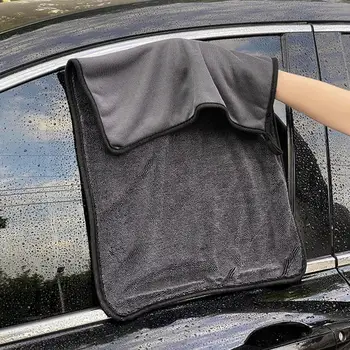 Полотенце для мытья автомобиля, высокоэффективная ткань из микрофибры для зеркального блеска, абсорбент для мытья автомобиля, полотенце без ворса, защищает краску