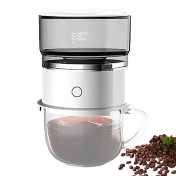 Портативная кофеварка для приготовления горячей кофе со льдом, мини-перколятор на одну порцию, кофемашина с кружкой для путешествий, для офисов и дома