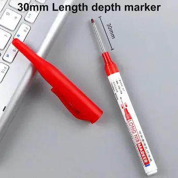 Практичная ручка для разметки глубоких отверстий, Дизайн клипсы большой емкости, ручка-маркер с глубоким отверстием, Длинный наконечник, Карандаш-маркер с глубоким отверстием, ручка для рисования