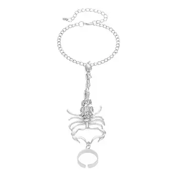Привлекательный модный браслет, Неувядающий женский браслет, Вязаный браслет-цепочка с животными, украшенный кольцами
