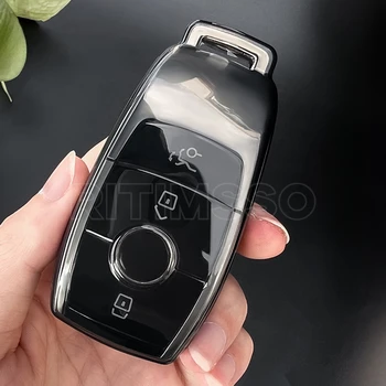 Прозрачный Чехол для Автомобильных Ключей из ТПУ Mercedes Benz E C S GLC Class E200 E400 E63 W213 S550 S560 C260 A200 Key Shell Protector