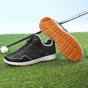 Профессиональные мужские кроссовки для гольфа, противоскользящие, для дам, роскошные брендовые кроссовки для гольфа, мужские черные, красные женские кроссовки для гольфа