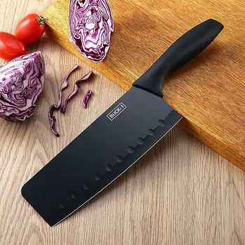 Профессиональный Набор Ножей Шеф-повара с Набором Кухонных Ножей из Нержавеющей Стали 3 ШТ, Набор Ножей для кухни (Черный)