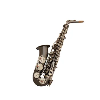 Профессиональный саксофон Ми-бемоль альт, черный никель, полноцветный саксофон-саксофон