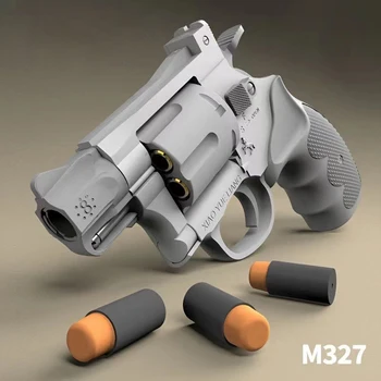 Револьвер XYLM327, игрушечный пистолет с мягкой пулей, игрушка для мальчиков, поедающая курицу на открытом воздухе, может запускать игрушечный пистолет с мягкой пулей, подарок для мальчика