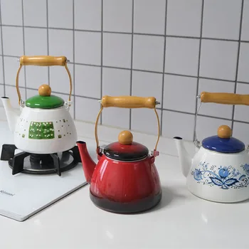 Ретро Переносные ручки для чайника, Китайский чайник, Эмалированная Индукционная плита, чайник, Сверхлегкий Регулируемый кофейник, Предметы домашнего обихода.