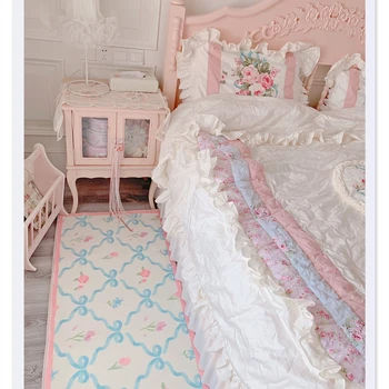 Розовый ковер для девочек, мягкий коврик для пола, украшение гостиной, подростковый коврик, Скандинавские красные милые коврики большого размера