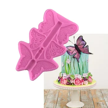 Силиконовая форма для украшения торта в форме бабочки D069