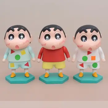 Симпатичная мультяшная фигурка из аниме Crayon Shin-Chan, японские фигурки Каваи, коллекция кукол, украшение автомобиля, игрушка для детского подарка