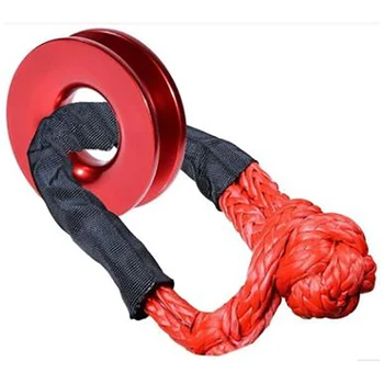 Синтетическая веревка 1/2 дюйма + защелкивающееся кольцо для квадроцикла UTV SUV, внедорожного буксировщика, лодки Marine Red