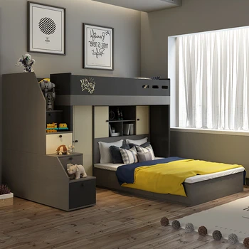 Скандинавская многофункциональная материнская кровать современный минималистичный шкаф с высоким ящиком кровать под кроватью двухъярусная кровать
