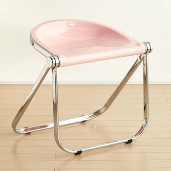 Складной Роскошный обеденный стул Мобильный офис Индивидуальные Случайные стулья Напольные Розовые шезлонги Мебель для салона красоты WXH30XP